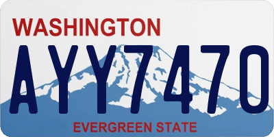 WA license plate AYY7470