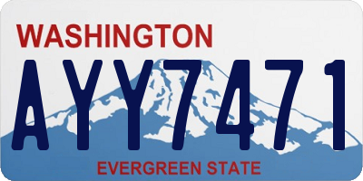 WA license plate AYY7471