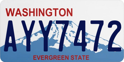 WA license plate AYY7472