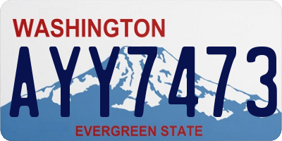 WA license plate AYY7473