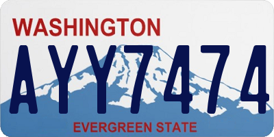 WA license plate AYY7474