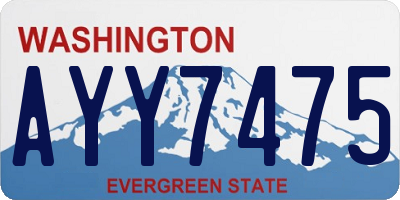 WA license plate AYY7475