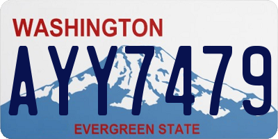 WA license plate AYY7479