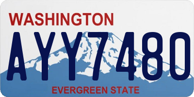 WA license plate AYY7480