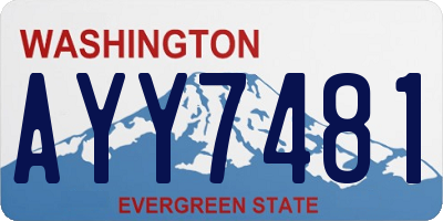 WA license plate AYY7481