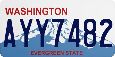 WA license plate AYY7482