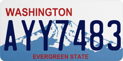 WA license plate AYY7483