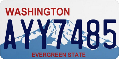 WA license plate AYY7485