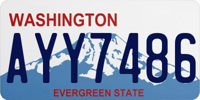 WA license plate AYY7486