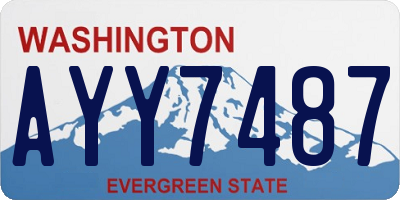 WA license plate AYY7487