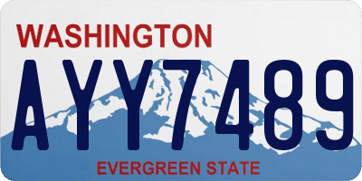 WA license plate AYY7489