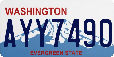 WA license plate AYY7490