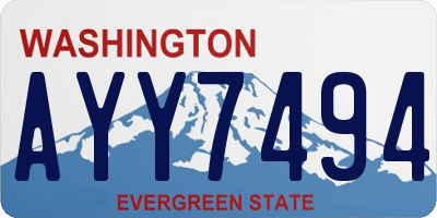 WA license plate AYY7494