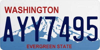 WA license plate AYY7495