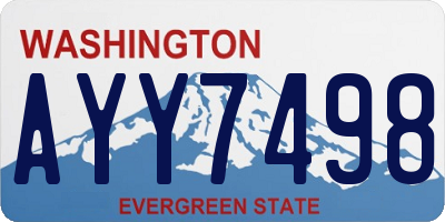 WA license plate AYY7498