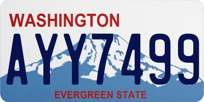 WA license plate AYY7499