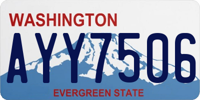 WA license plate AYY7506