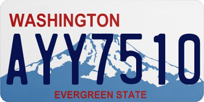 WA license plate AYY7510