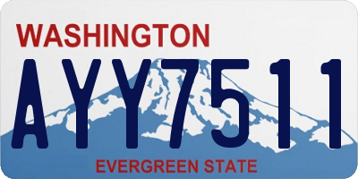 WA license plate AYY7511