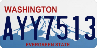 WA license plate AYY7513