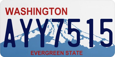 WA license plate AYY7515