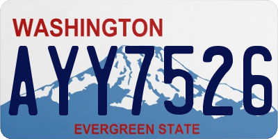WA license plate AYY7526