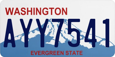 WA license plate AYY7541