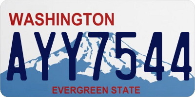 WA license plate AYY7544