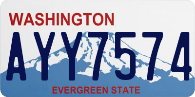 WA license plate AYY7574