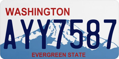 WA license plate AYY7587