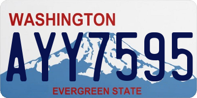 WA license plate AYY7595