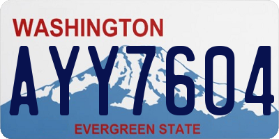 WA license plate AYY7604