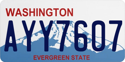 WA license plate AYY7607