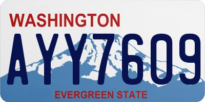 WA license plate AYY7609