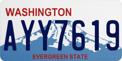 WA license plate AYY7619