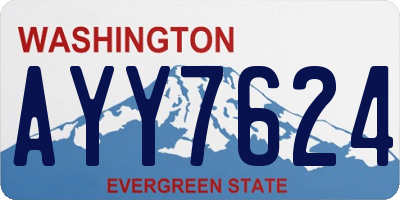 WA license plate AYY7624