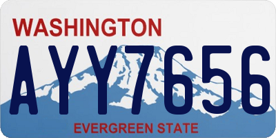 WA license plate AYY7656