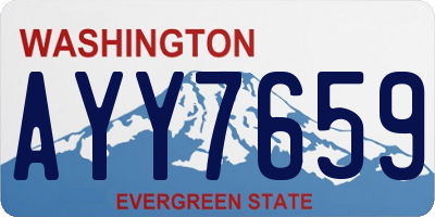 WA license plate AYY7659