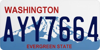 WA license plate AYY7664