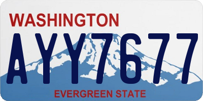 WA license plate AYY7677