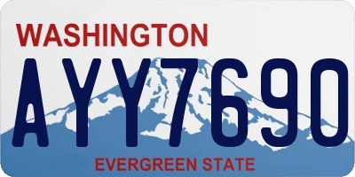 WA license plate AYY7690