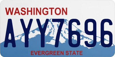 WA license plate AYY7696