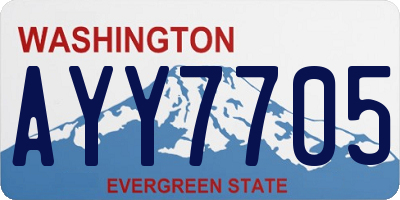 WA license plate AYY7705