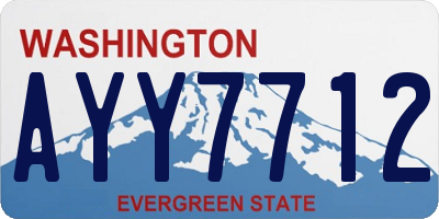 WA license plate AYY7712