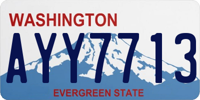 WA license plate AYY7713