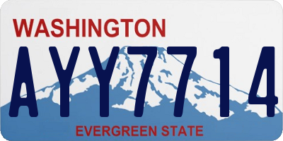 WA license plate AYY7714