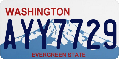 WA license plate AYY7729