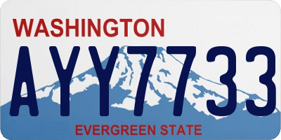 WA license plate AYY7733