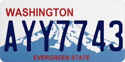 WA license plate AYY7743