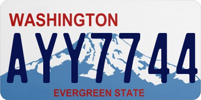 WA license plate AYY7744